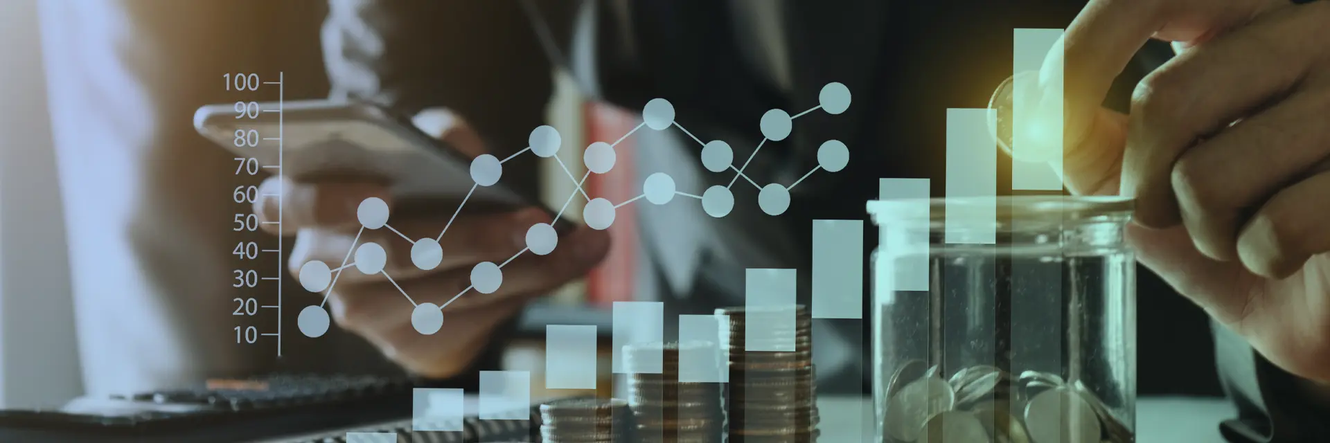 Design por assinatura - gráfico de finanças